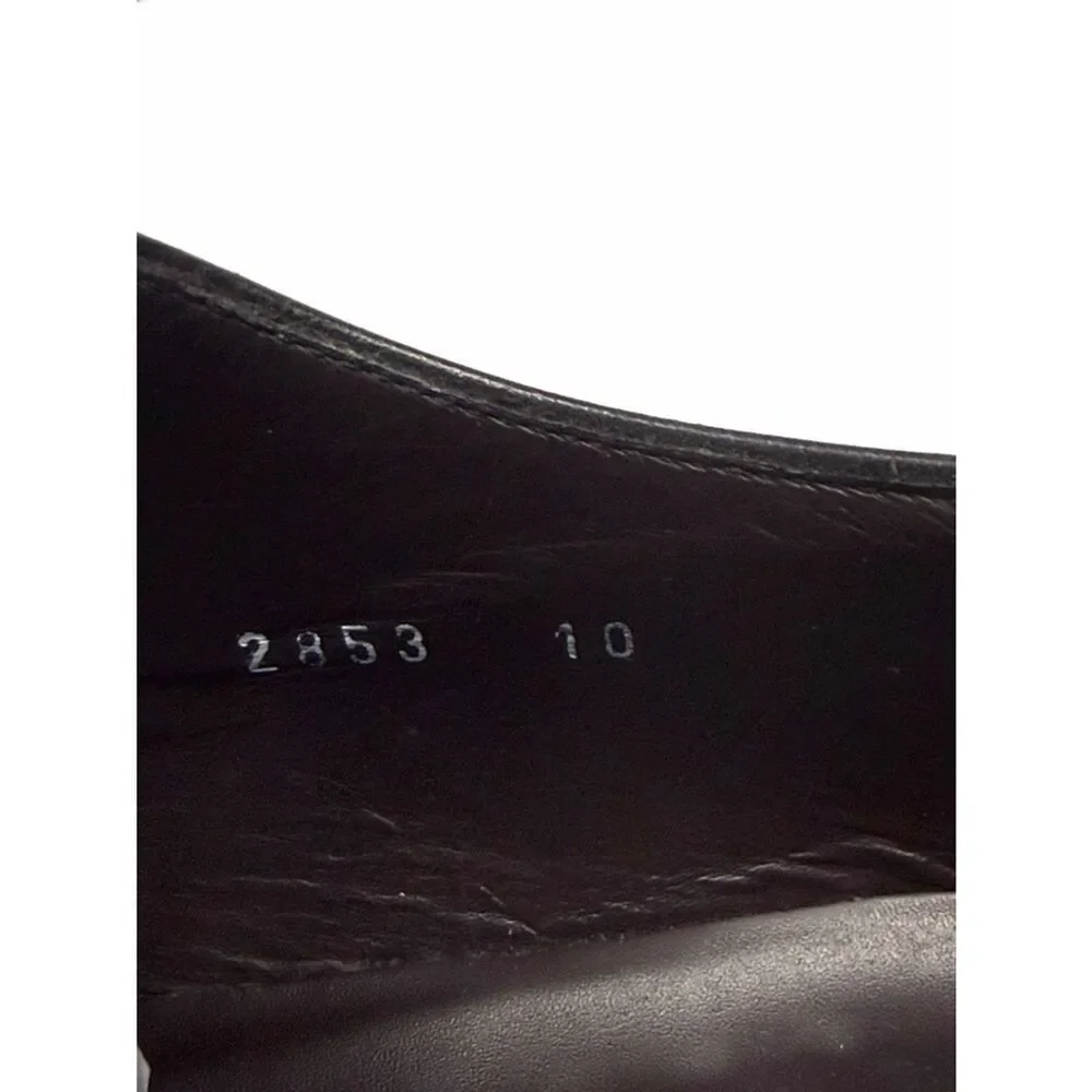 To Boot New York Leather Men's Shoes Black Oxfords Men's Size 10 Cap Toe Italy